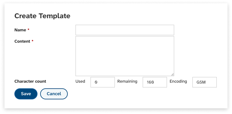 colourful screenshot showing the templates in EziMessage